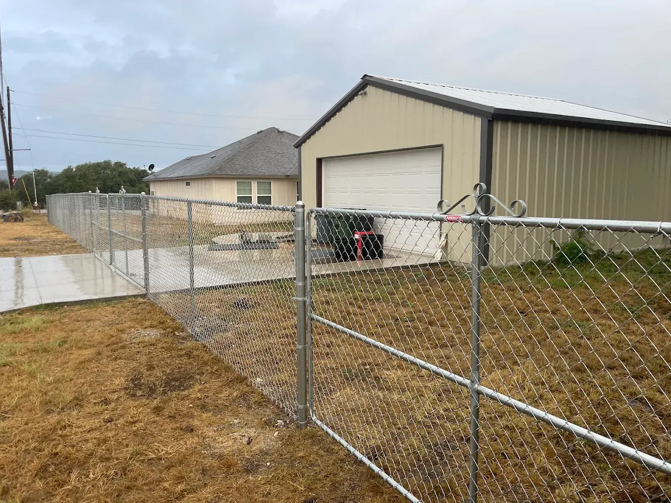 Chain link fencing installation by VP Welding in Burnet TX